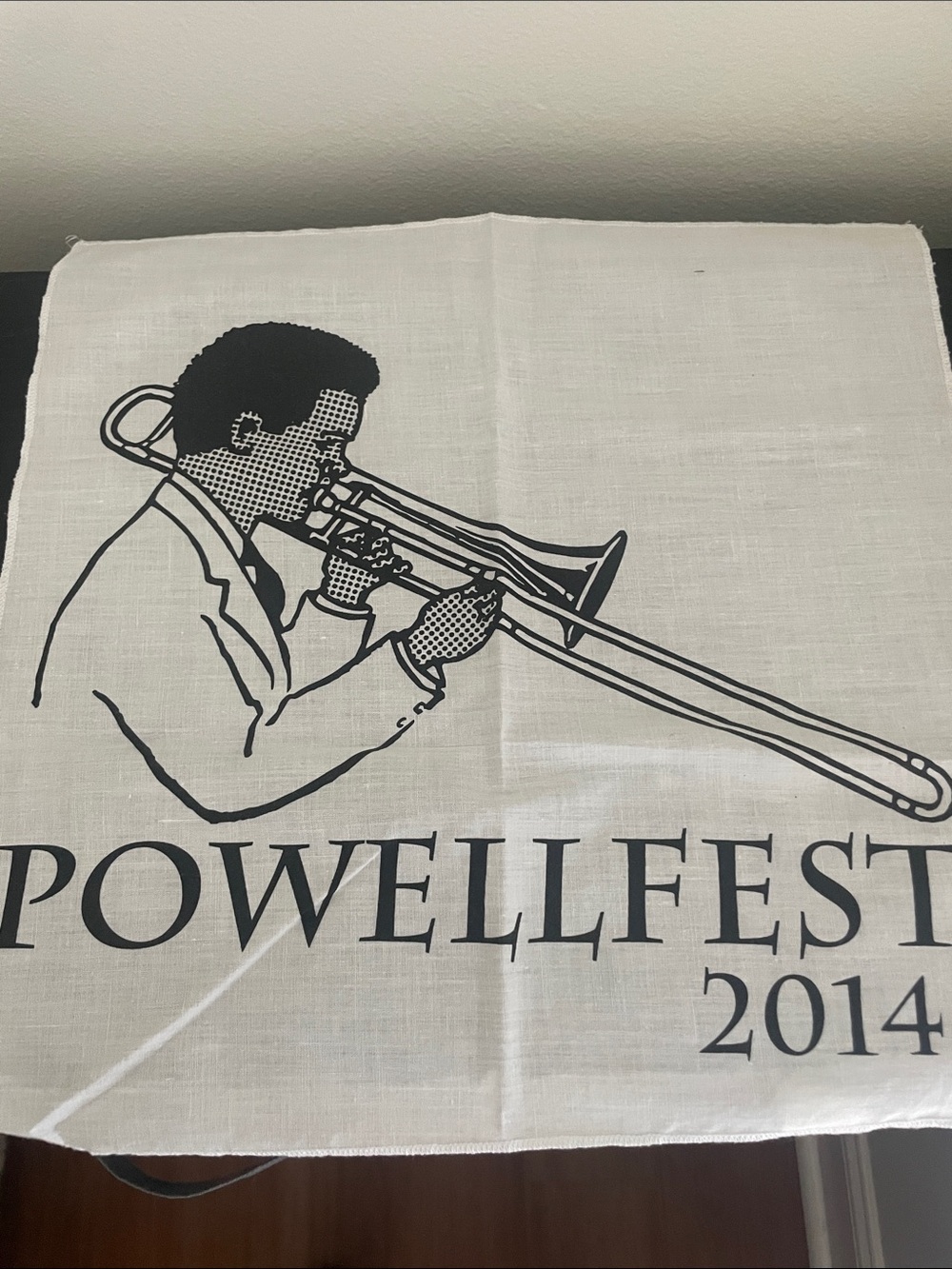 2014 Black and White PowellFest handkerchief